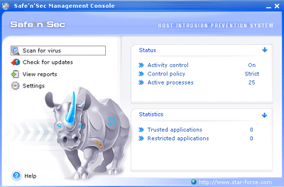 StarForce SafenSec Plus Antivirus Screenshot